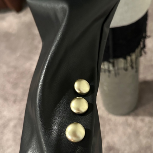 Perfect Dolce Cabo Faux Leather Double Breasted Blazer - only worn once !! - Picture 6 of 9